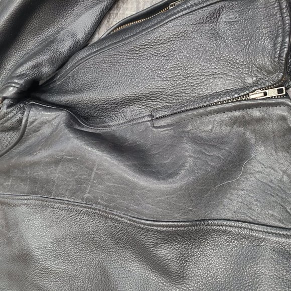 Maverick Men's Motorcycle Leather Jacket - Large - Picture 8 of 15